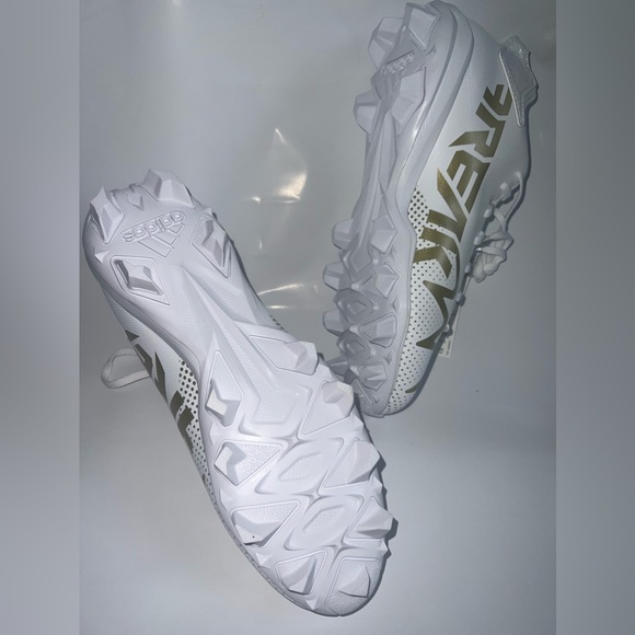 NEW Adidas Freak Spark Mid "White/Metallic Gold" Men's Football Cleats - Picture 3 of 7